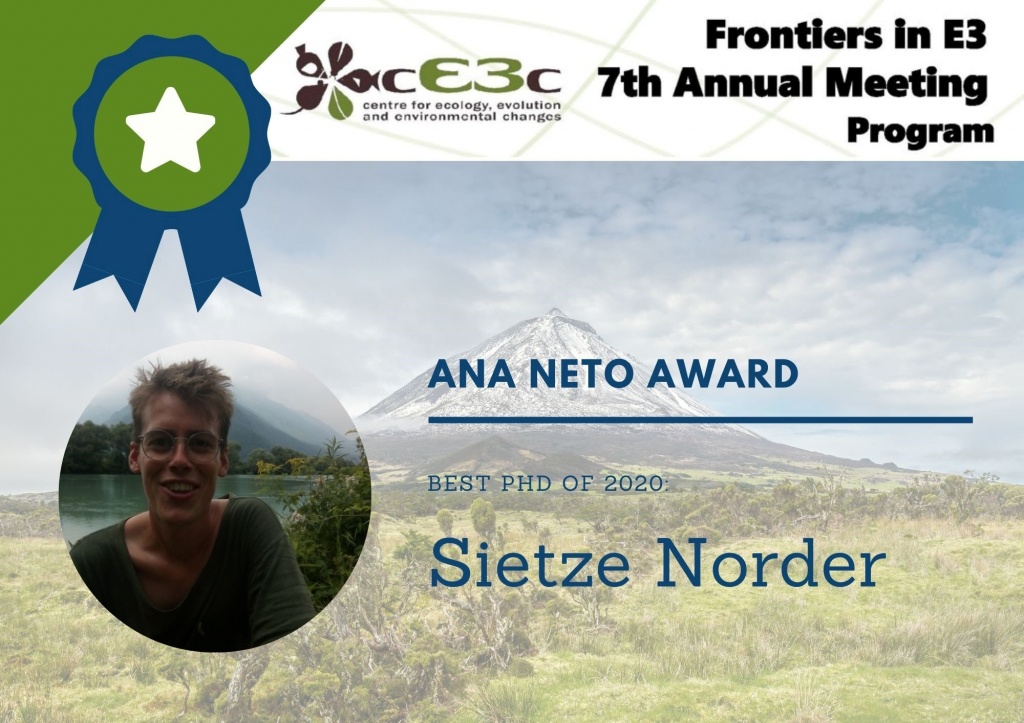 Ana Neto Award: The cE3c Best Ph.D. Student of 2020